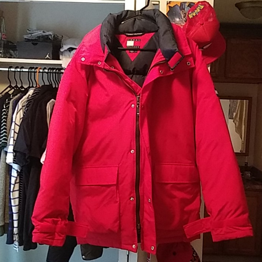 All Red Tommy Hilfiger Bomb Jacket